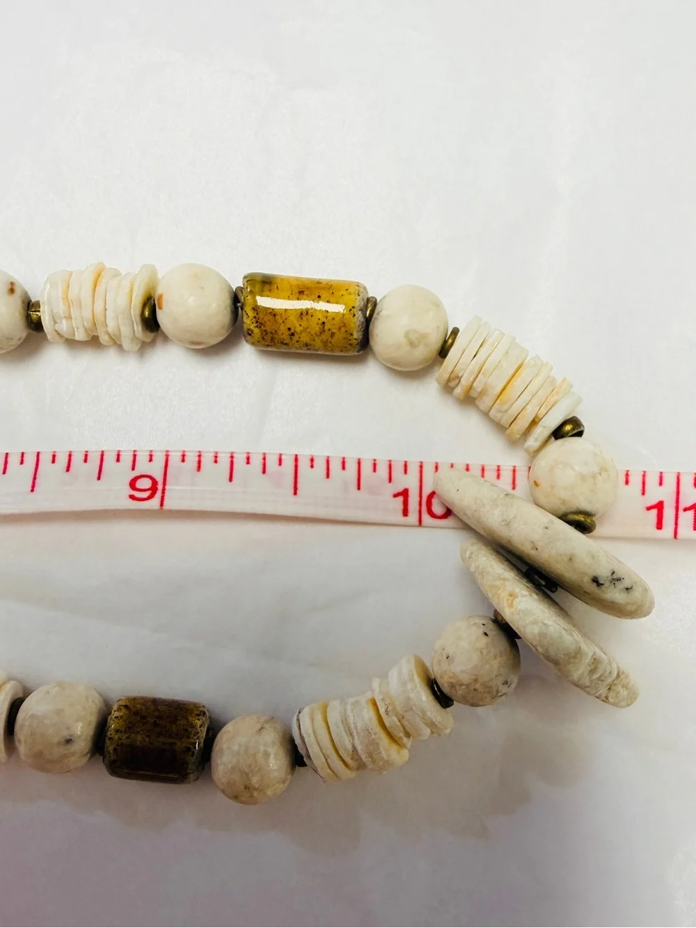 Unisex Hand Crafted Earthy Beaded Necklace with Stone Accents
